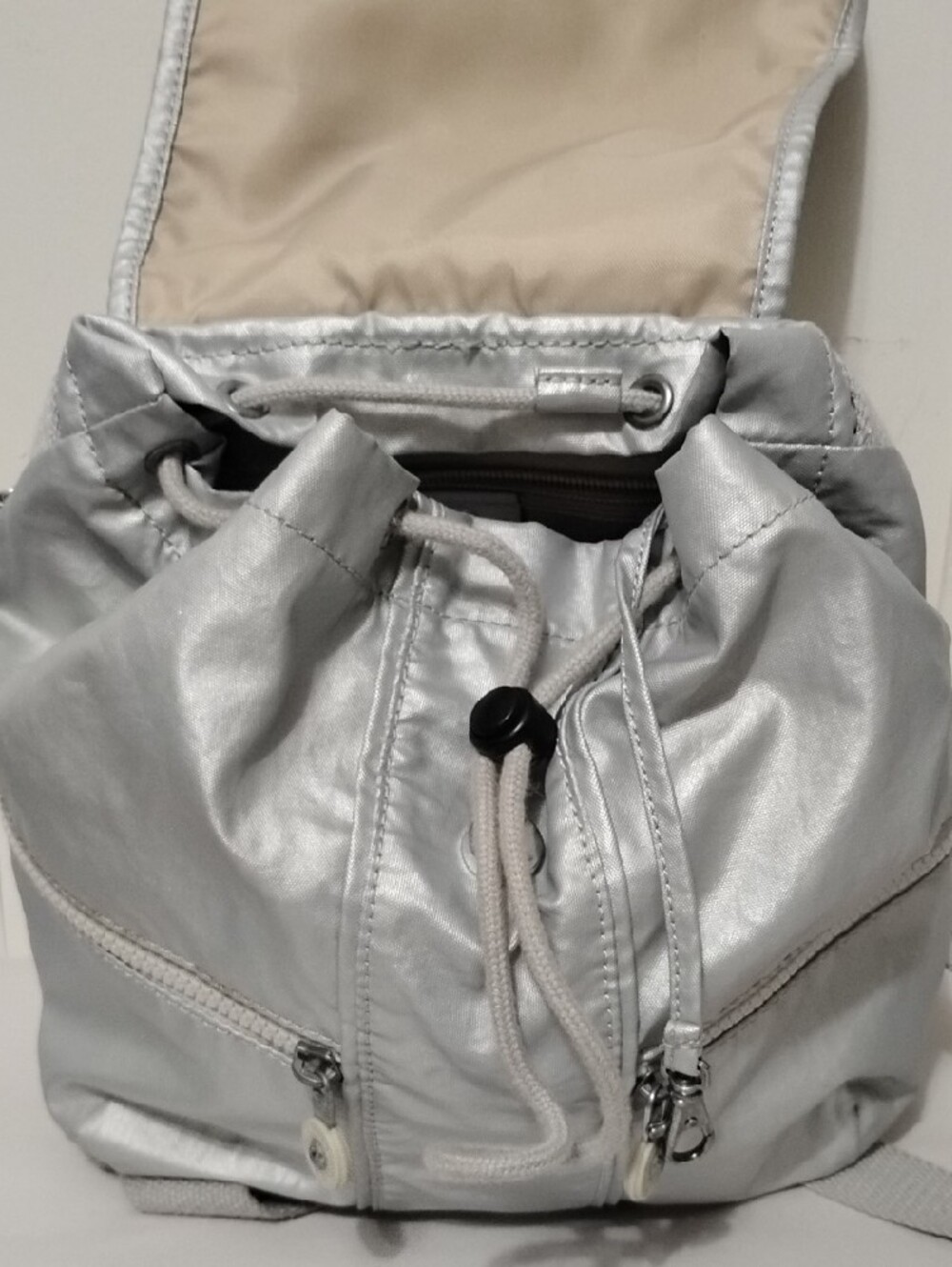 Kipling‎ City Metallic Silver Mini Backpack - Picture 3 of 11